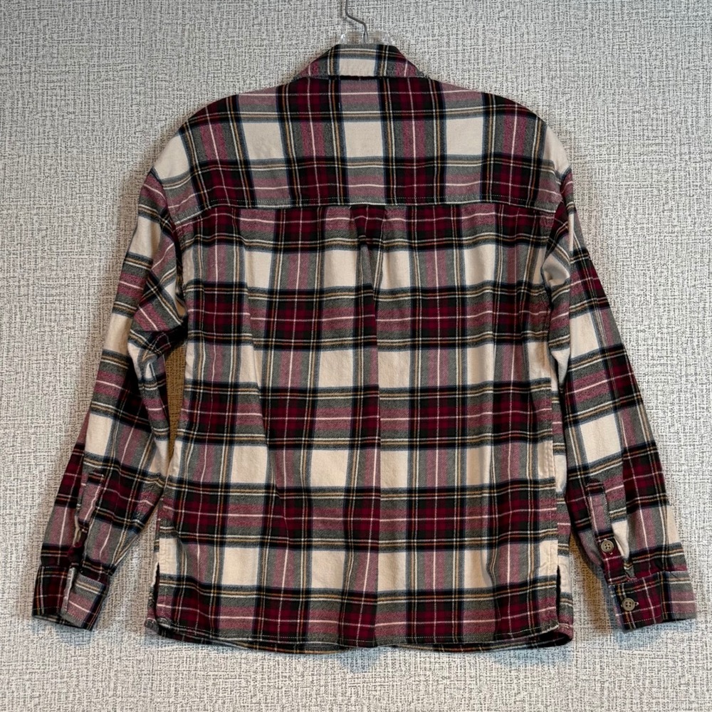 Madewell Women XS Plaid Flannel Cotton Button Down Shirt Oversized Gorpcore Cozy - Picture 8 of 9